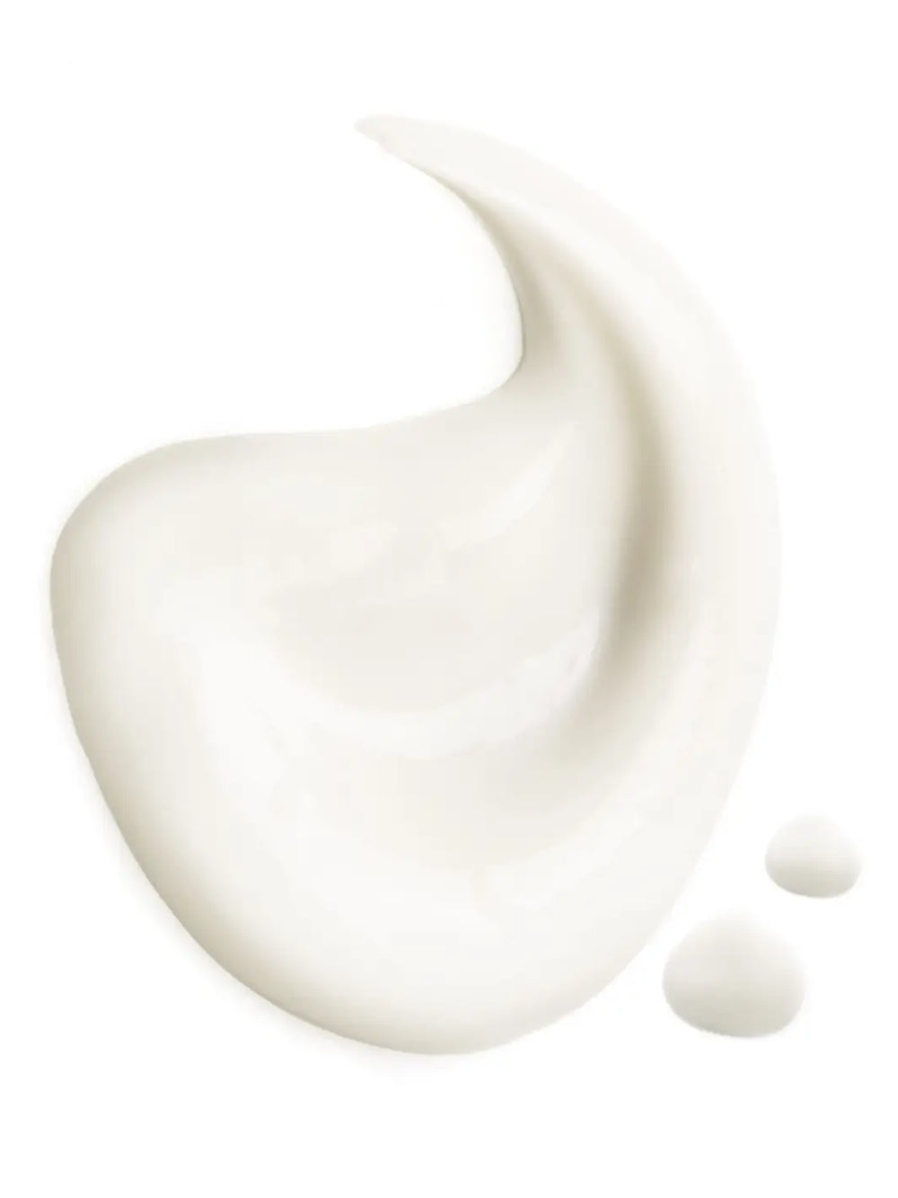 Close-up droplet of white Leonor Greyl 'Serum de Soie Sublimateur' cream droplet on a white background | Twentyseven Toronto