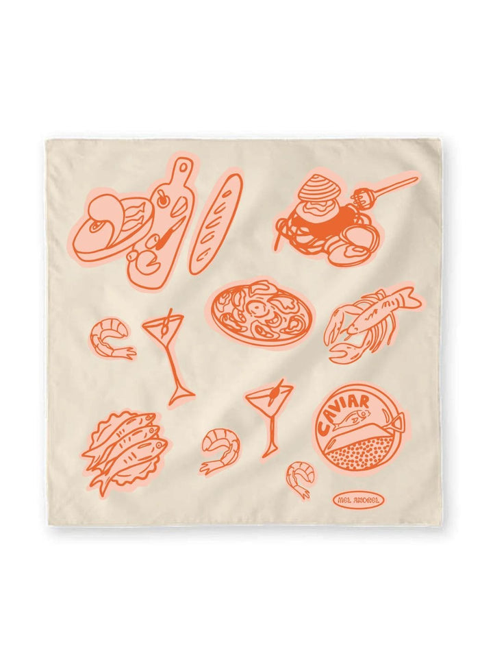 Mel Andrel Seven Fishes 20" × 20" Tea Towel - Gumdrop | Twentyseven Toronto