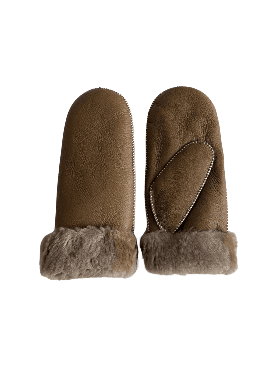 Billy Bamboo Shearling Mittens - Chocolate | Twentyseven Toronto