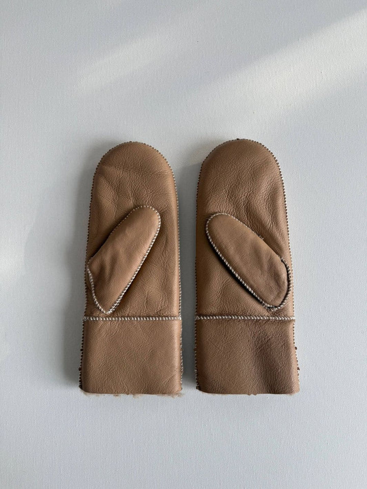 Billy Bamboo Shearling Mittens - Chocolate | Twentyseven Toronto