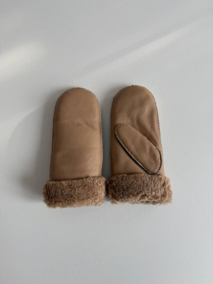 Billy Bamboo Shearling Mittens - Chocolate | Twentyseven Toronto