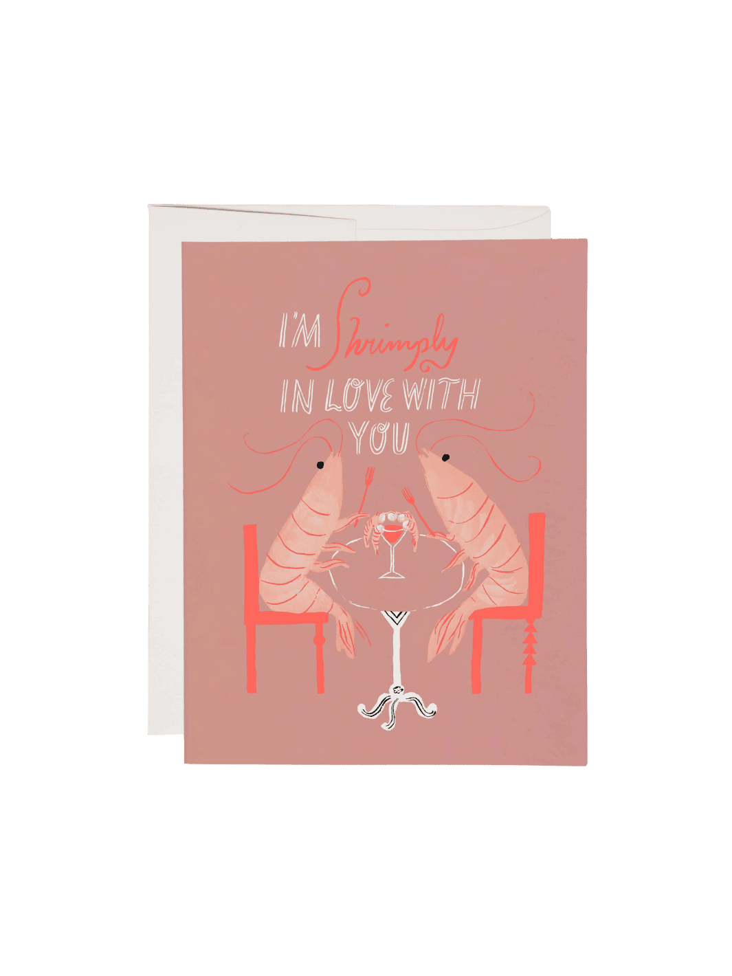 Red Cap Cards Shrimply Love Greeting Card by Emily Isabella | Twentyseven Toronto