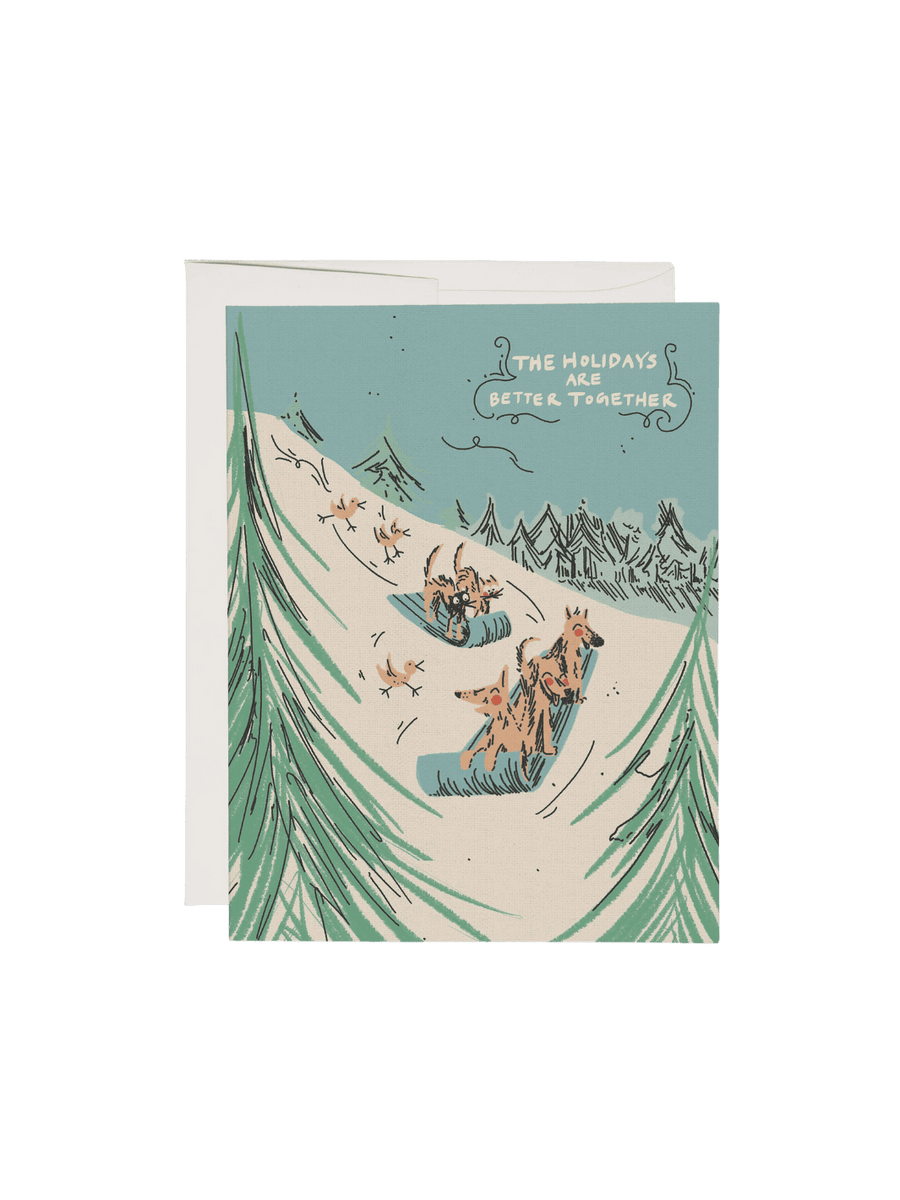 Red Cap Cards Sled Dogs Holiday Greeting Card | Twentyseven Toronto