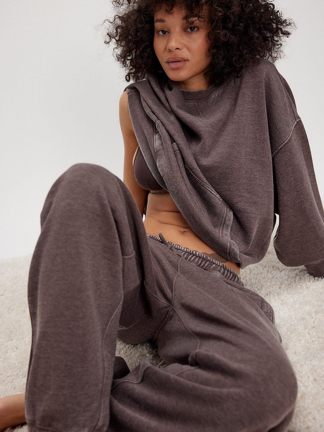 Free People Intimately Slow It Down Joggers in French Toast | Twentyseven Toronto