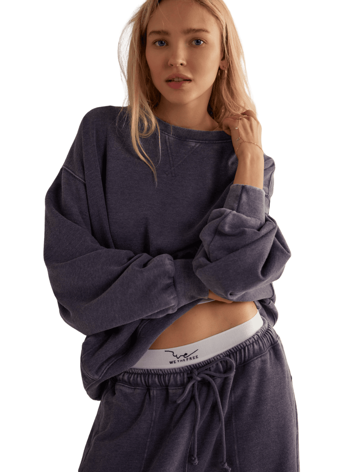 Free People Intimately Slow It Down Pullover in Peacoat | Twentyseven Toronto