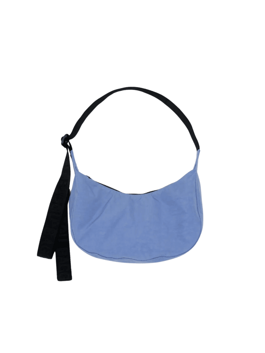 BAGGU Small Nylon Crescent Bag in Cornflower | Twentyseven Toronto