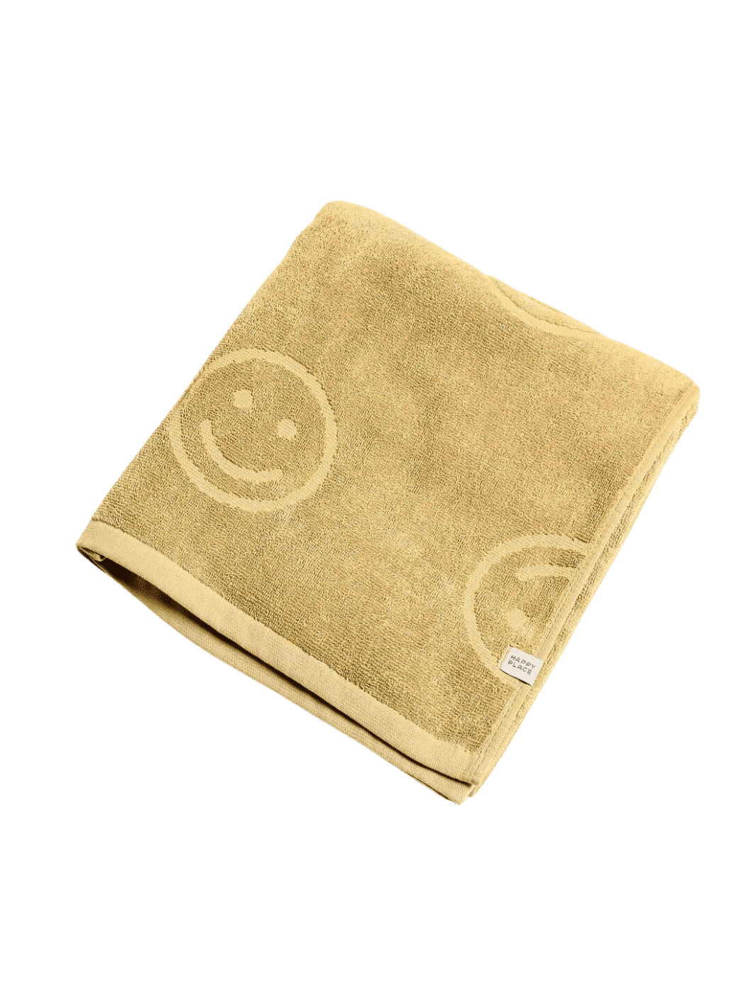 Twentyseven Toronto - Happy Place Poolside Smiley Terry Beach Towel - Dijon