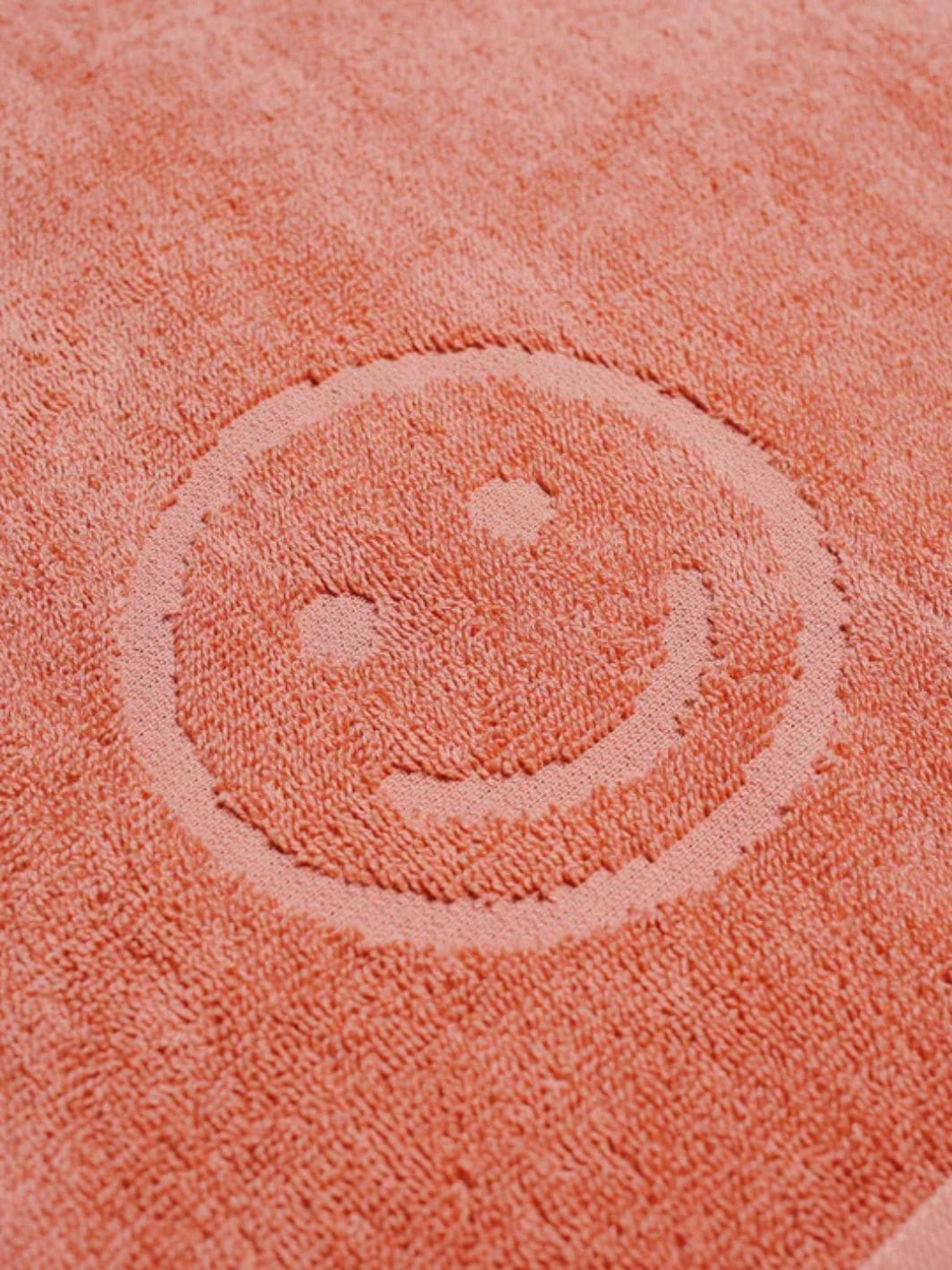 Twentyseven Toronto - Happy Place Poolside Smiley Terry Beach Towel - Teracotta