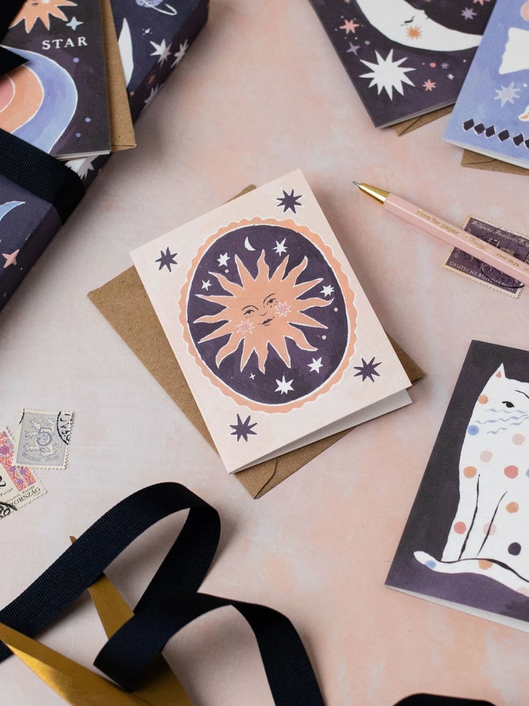 Sister Paper Co. Smiling Sun Mini Card | Blank Card | Mini Greeting Cards | Twentyseven Toronto