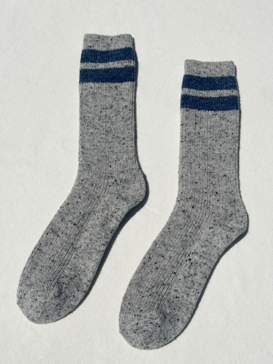 Le Bon Shoppe Snow Varsity Socks - Grey/Blue | Twentyseven Toronto