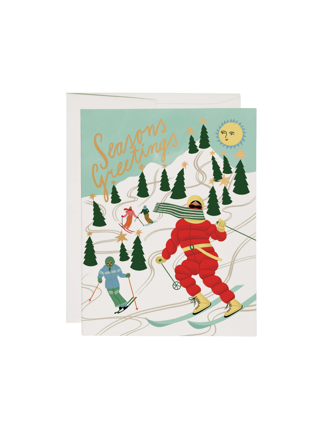 Red Cap Cards Snowy Slopes Holiday Greeting Card | Twentyseven Toronto