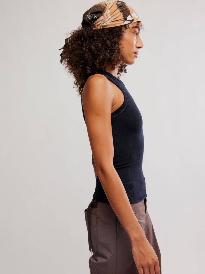 Free People Intimately So Soft Seamless Modal Tank - Black