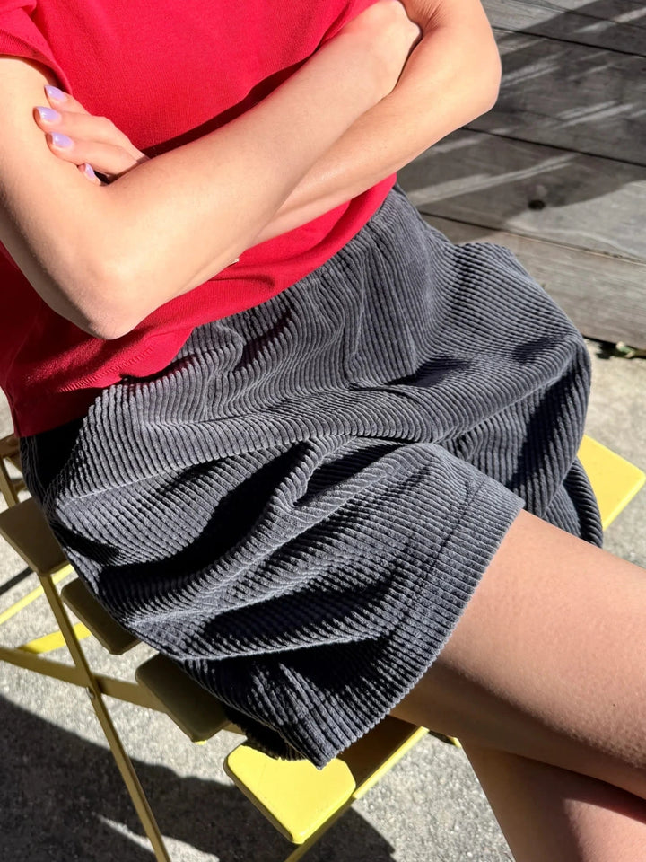 Soft Corduroy City Shorts - Charcoal