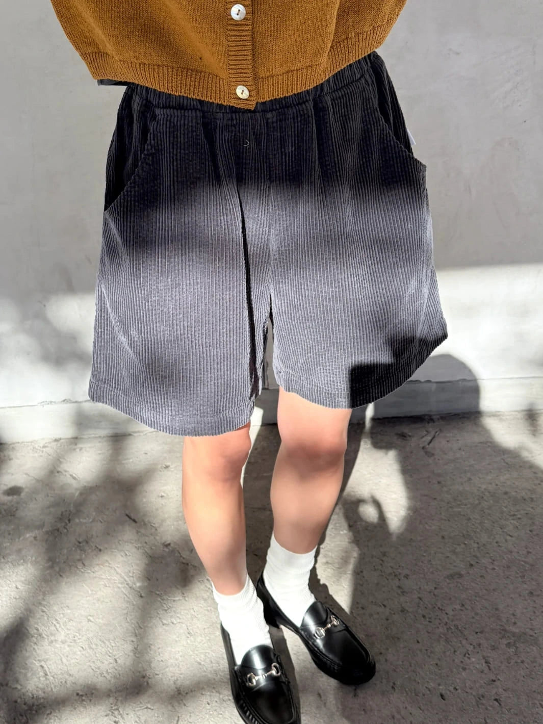 Soft Corduroy City Shorts - Charcoal