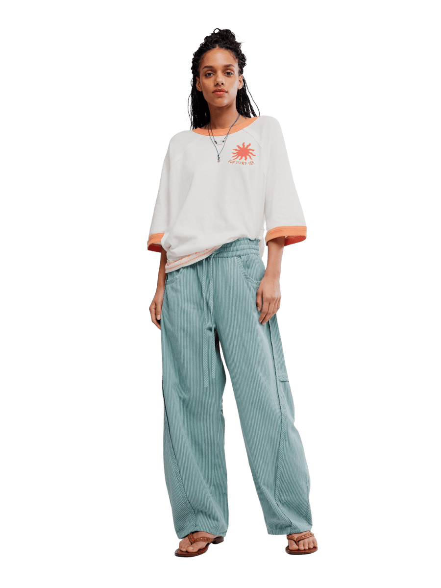 Free People Something Good Pant in Blue Trellis Combo | Twentyseven Toronto