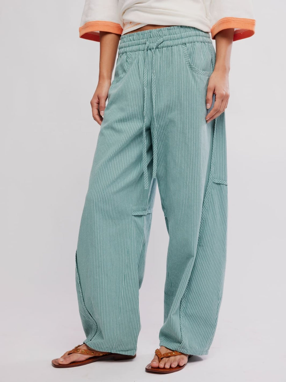 Free People Something Good Pant in Blue Trellis Combo | Twentyseven Toronto