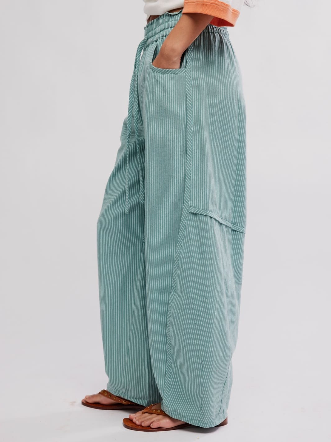 Free People Something Good Pant in Blue Trellis Combo | Twentyseven Toronto