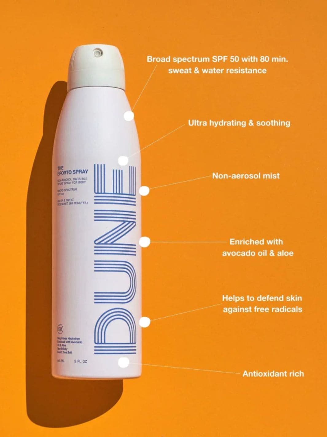 DUNE Suncare The Sporto Spray SPF 50 Sunscreen Spray | Twentyseven Toronto