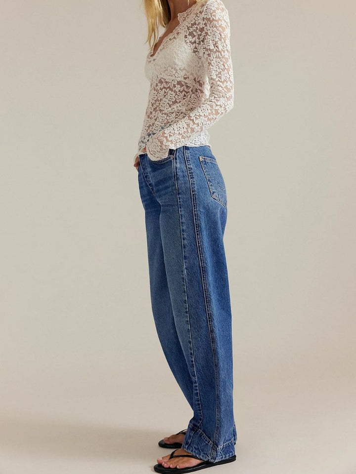 Free People We the Free Stick Around Slim Curve Jeans in Stay For The Morning | Twentyseven Toronto
