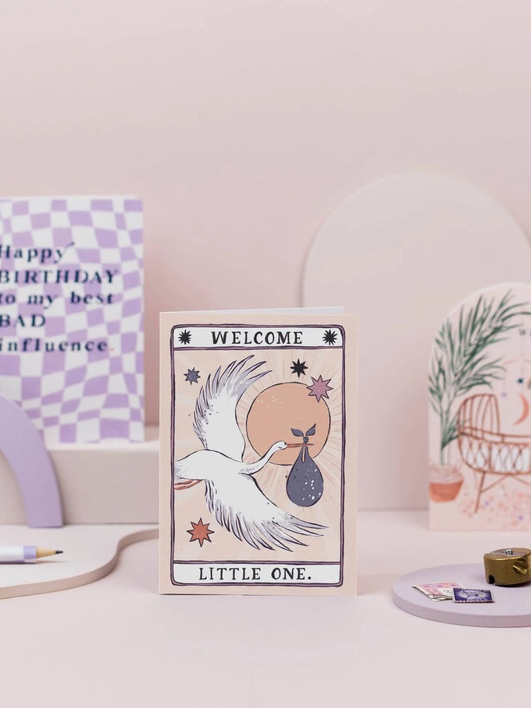 Sister Paper Co. Stork New Baby Card | Gender Neutral Baby Cards | Twentyseven Toronto