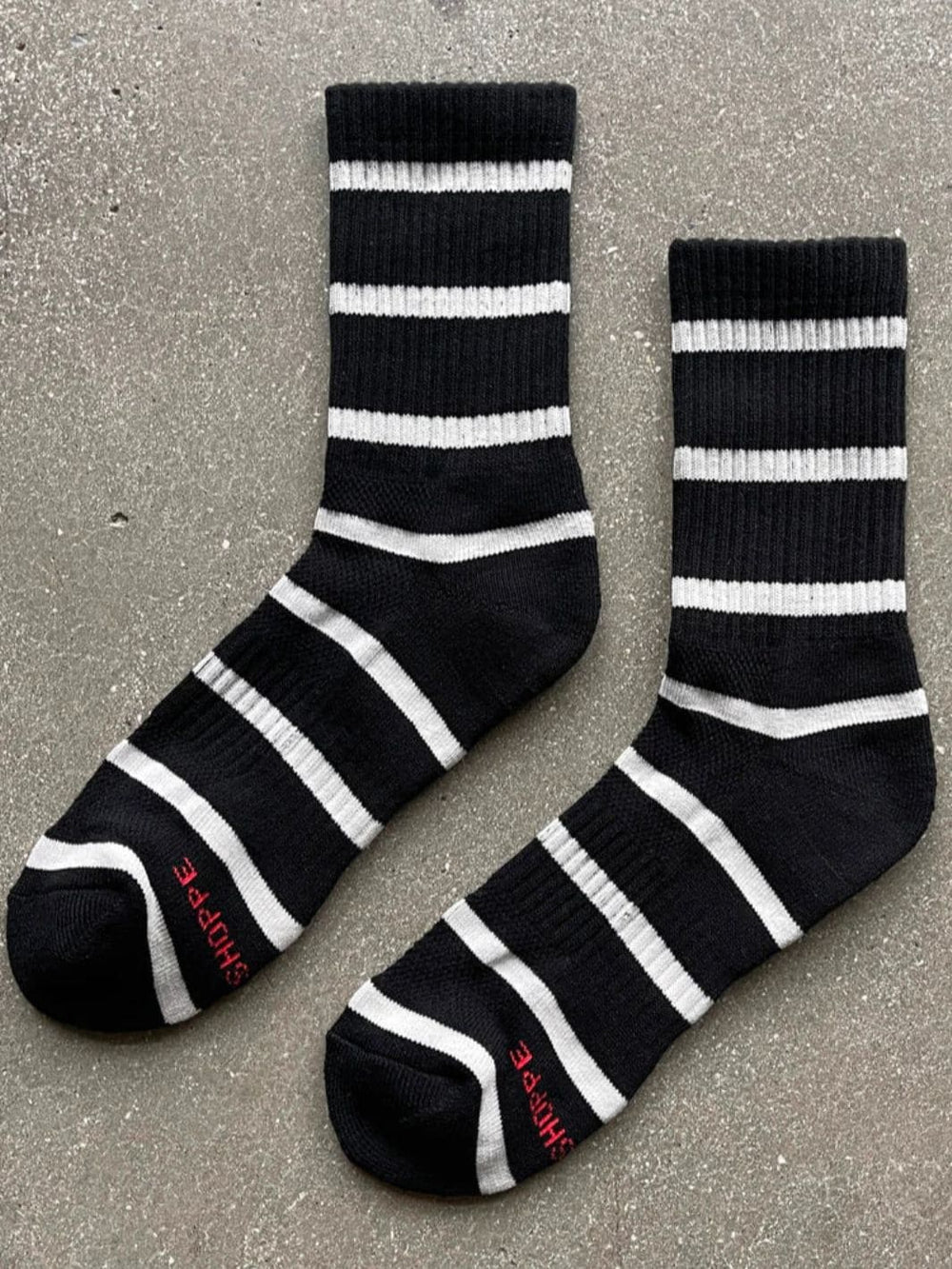 Le Bon Shoppe Striped Boyfriend Socks - Black Stripe | Twentyseven Toronto