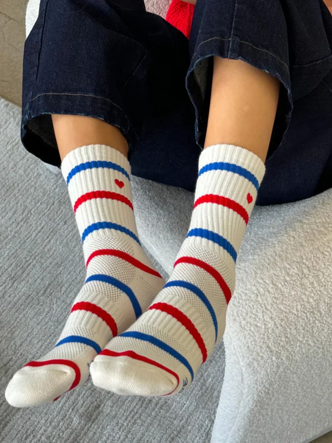 Twentyseven Toronto - Le Bon Shoppe Boyfriend Socks - Red Blue + Heart