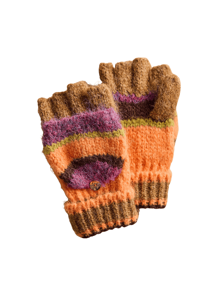 Free People Super Stripe Gloves in Hot Coral | Twentyseven Toronto