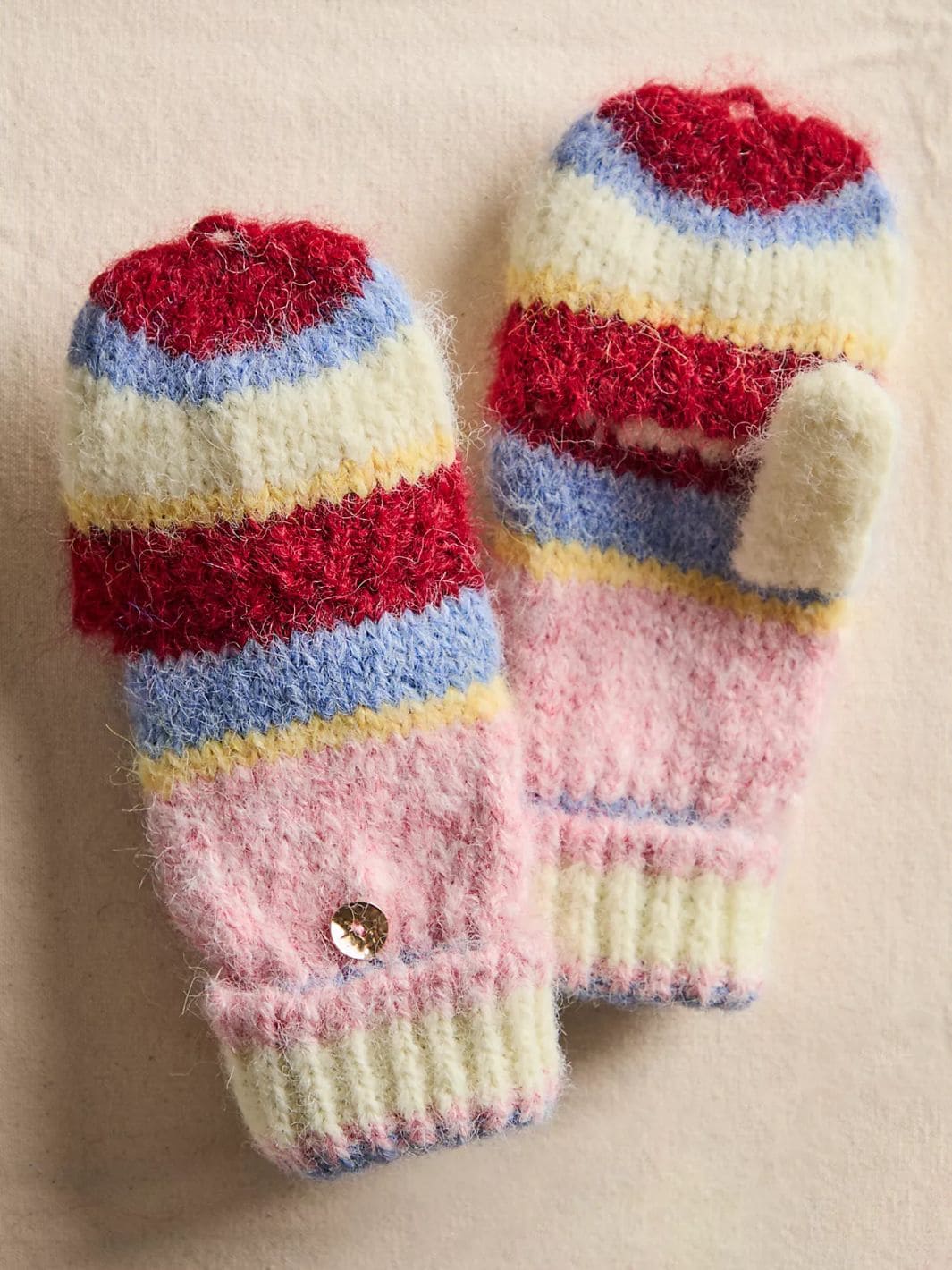 Free People Super Stripe Gloves in Ivory Combo | Twentyseven Toronto