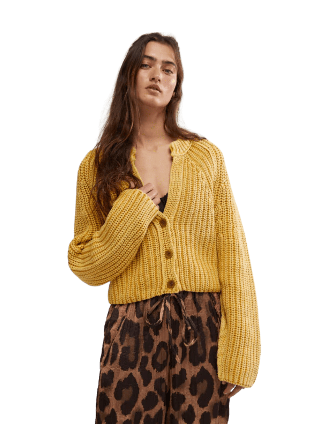 Free People Sweet Nothing Cardi in Golden Eyes | Twentyseven Toronto