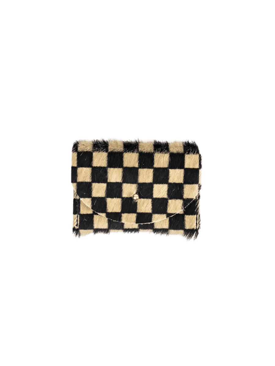 Primecut Tan Checkered Cardholder | Twentyseven Toronto