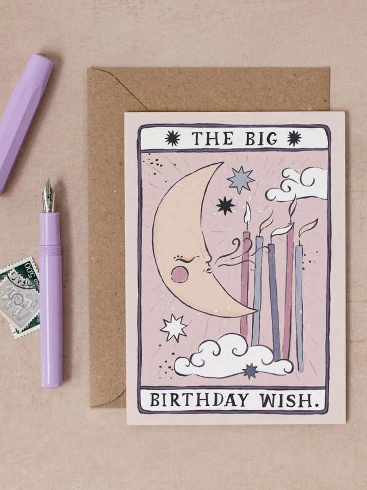 Sister Paper Co. Tarot Moon Birthday Card | Unisex Birthday Card | Moon Tarot | Twentyseven Toronto