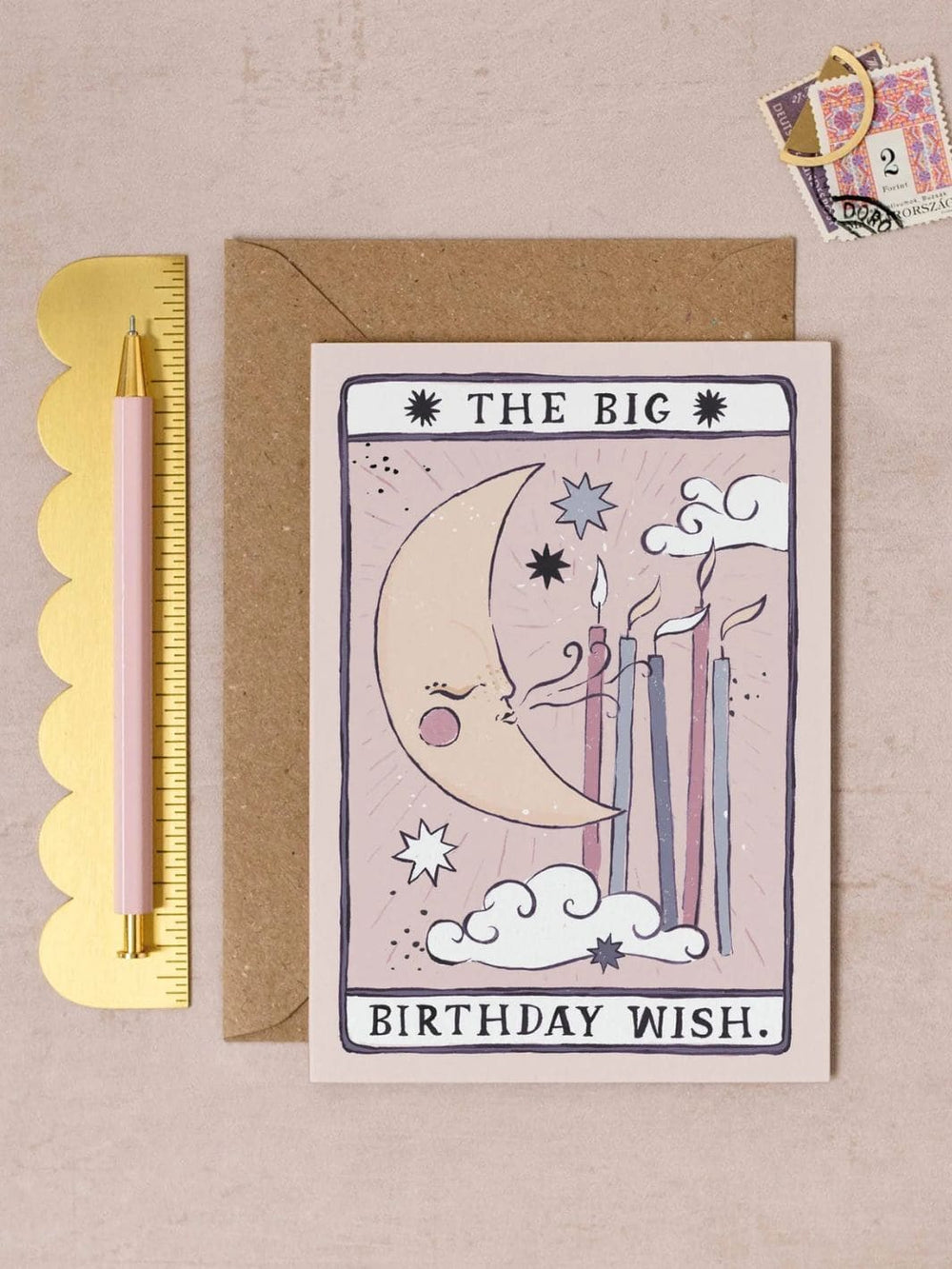 Sister Paper Co. Tarot Moon Birthday Card | Unisex Birthday Card | Moon Tarot | Twentyseven Toronto