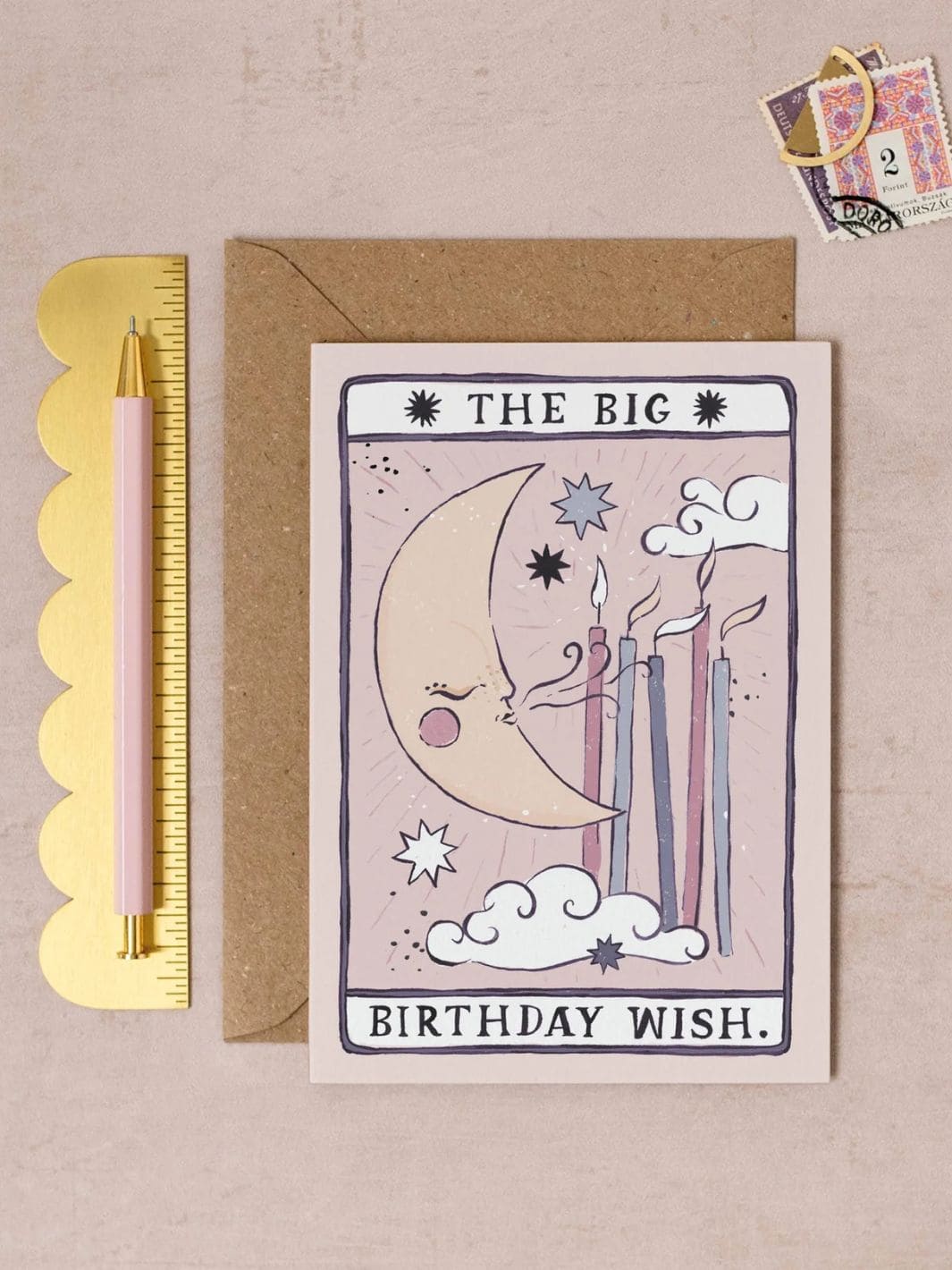 Sister Paper Co. Tarot Moon Birthday Card | Unisex Birthday Card | Moon Tarot | Twentyseven Toronto