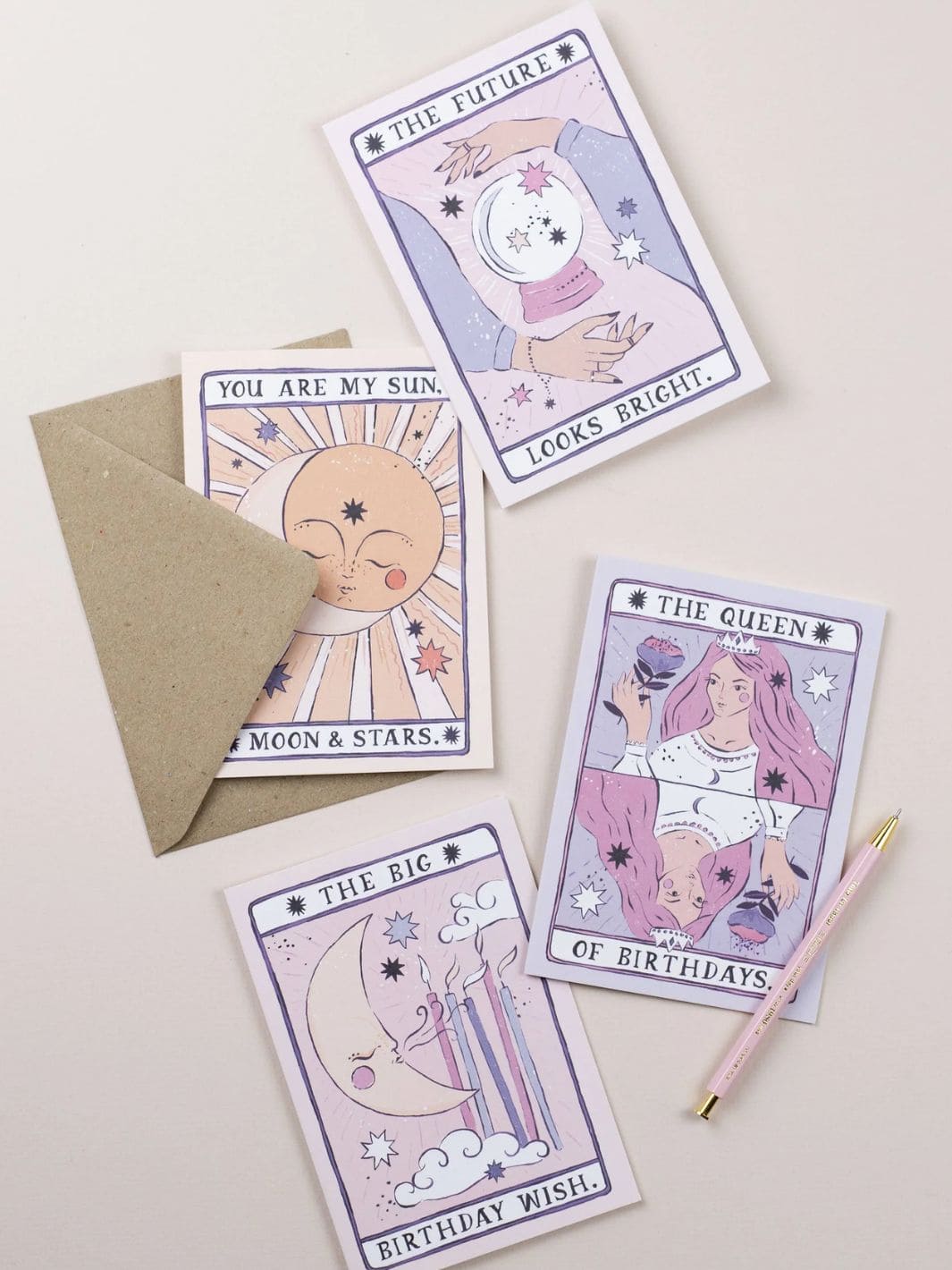 Sister Paper Co. Tarot Moon Birthday Card | Unisex Birthday Card | Moon Tarot | Twentyseven Toronto