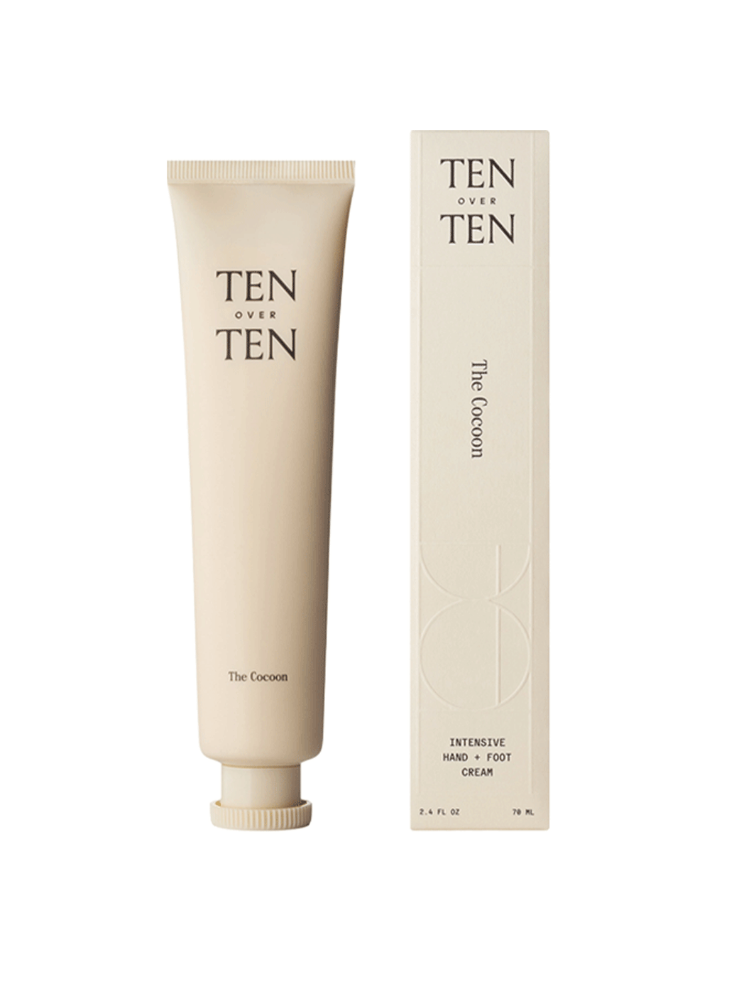 TENOVERTEN The Cocoon Hand + Foot Cream tube and packaging displayed against a white background | Twentyseven Toronto