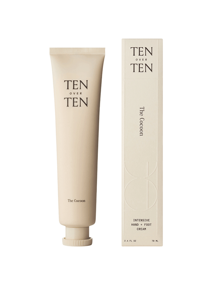 TENOVERTEN The Cocoon Hand + Foot Cream tube and packaging displayed against a white background | Twentyseven Toronto