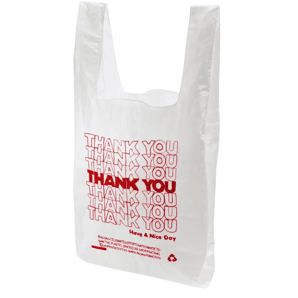 Open Editions Thank You Tote - Red TYTY On White by Lauren