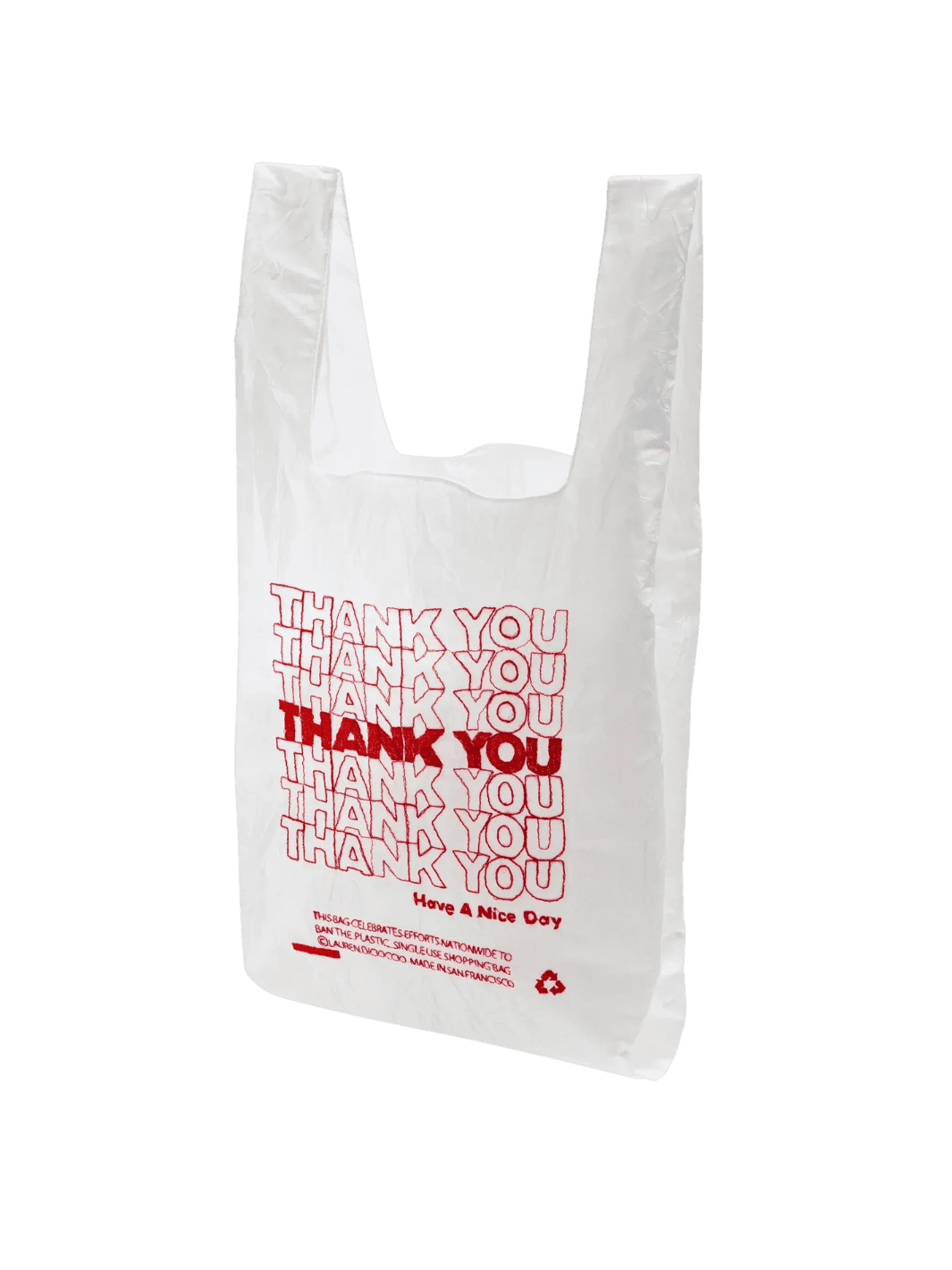 Open Editions Thank You Tote - Red TYTY On White by Lauren DiCioccio | Twentyseven Toronto