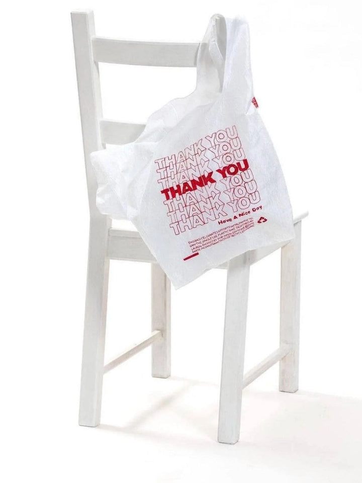 Open Editions Thank You Tote - Red TYTY On White by Lauren DiCioccio | Twentyseven Toronto