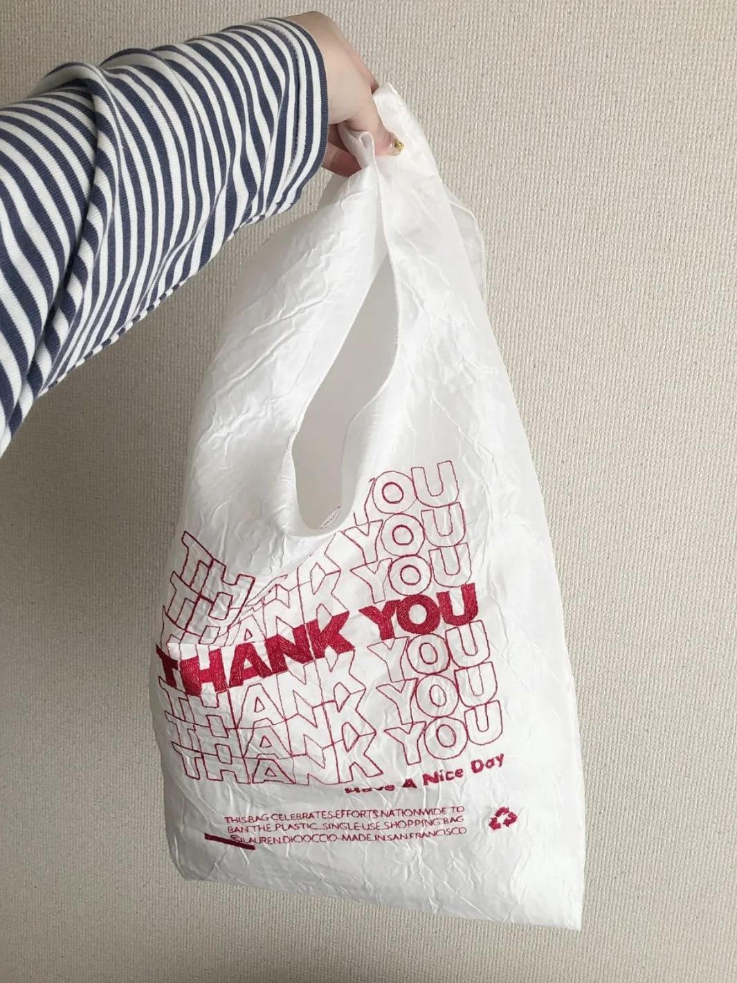 Open Editions Thank You Tote Red TYTY On White by Lauren DiCioccio Twentyseven Toronto