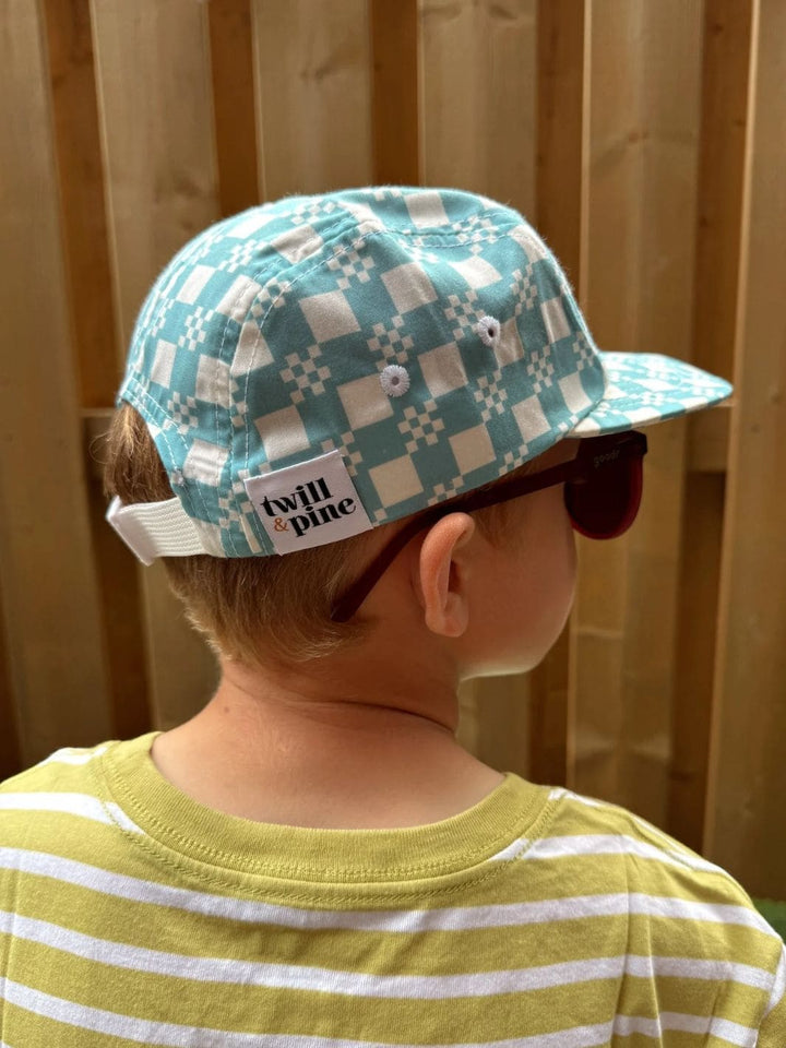 Twill & Pine The Blue Check - Sprout Baby & Kid's Five Panel Hat | Twentyseven Toronto