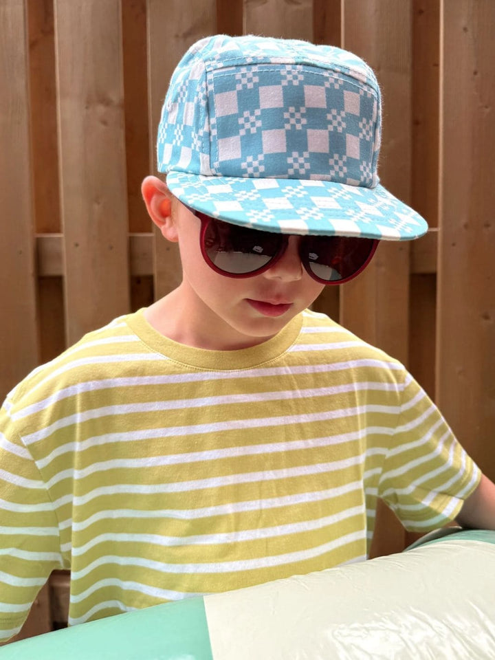 Twill & Pine The Blue Check - Sprout Baby & Kid's Five Panel Hat | Twentyseven Toronto