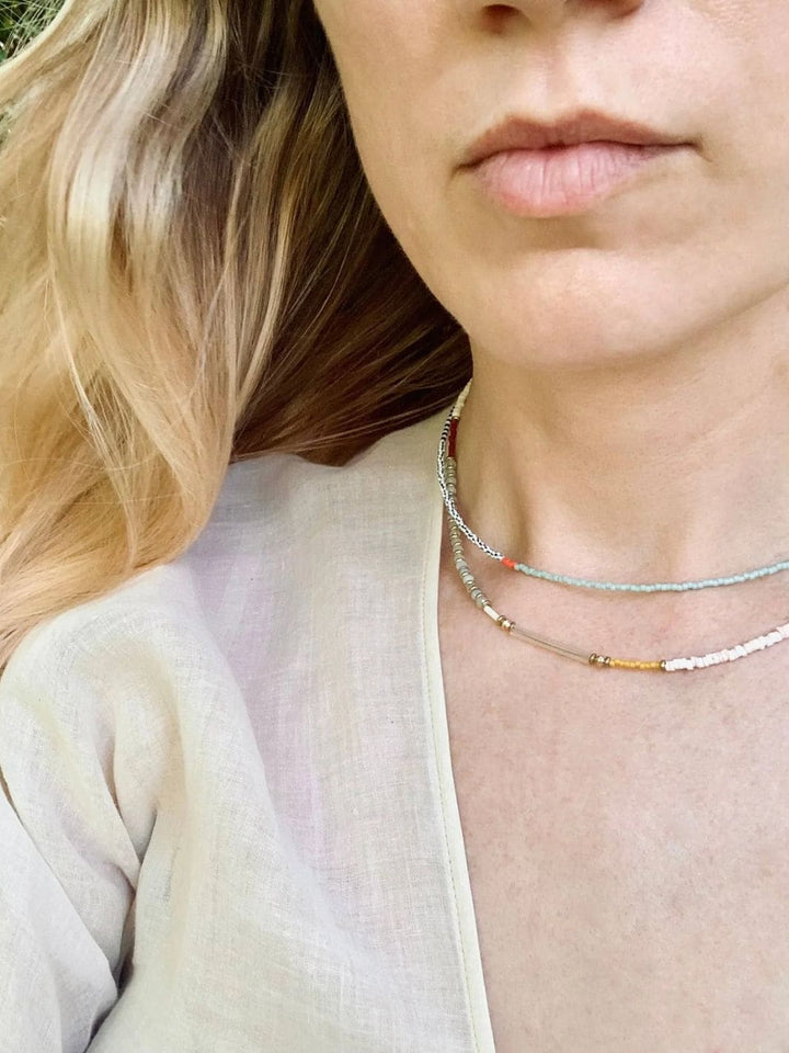 Alice Rise Thinnest Line Necklace in Fairway Green | Twentyseven Toronto