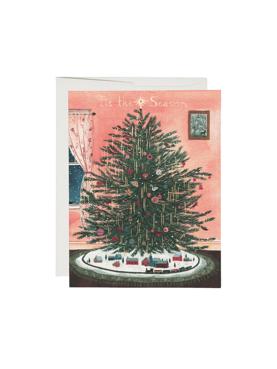 Red Cap Cards Tinsel Tree Holiday Greeting Card | Twentyseven Toronto