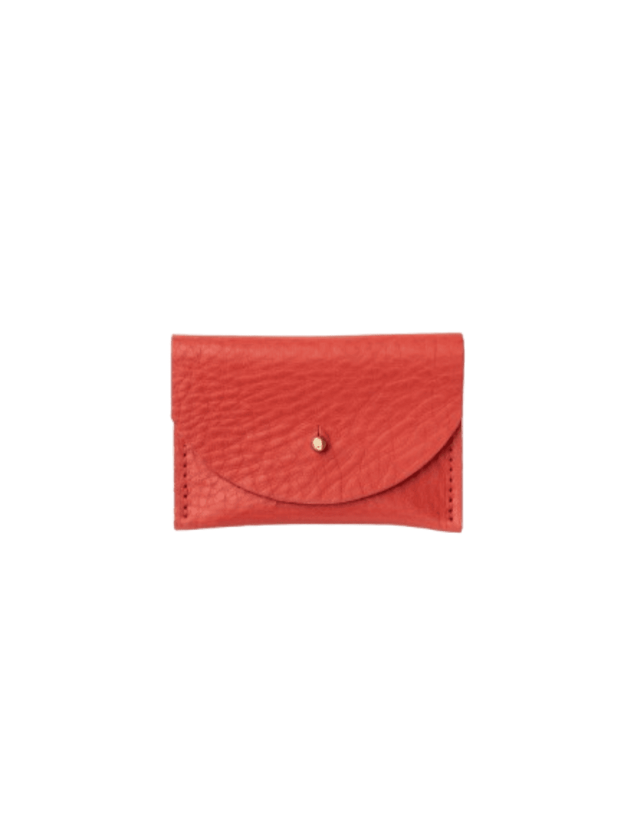 Primecut Tomato Leather Cardholder | Twentyseven Toronto