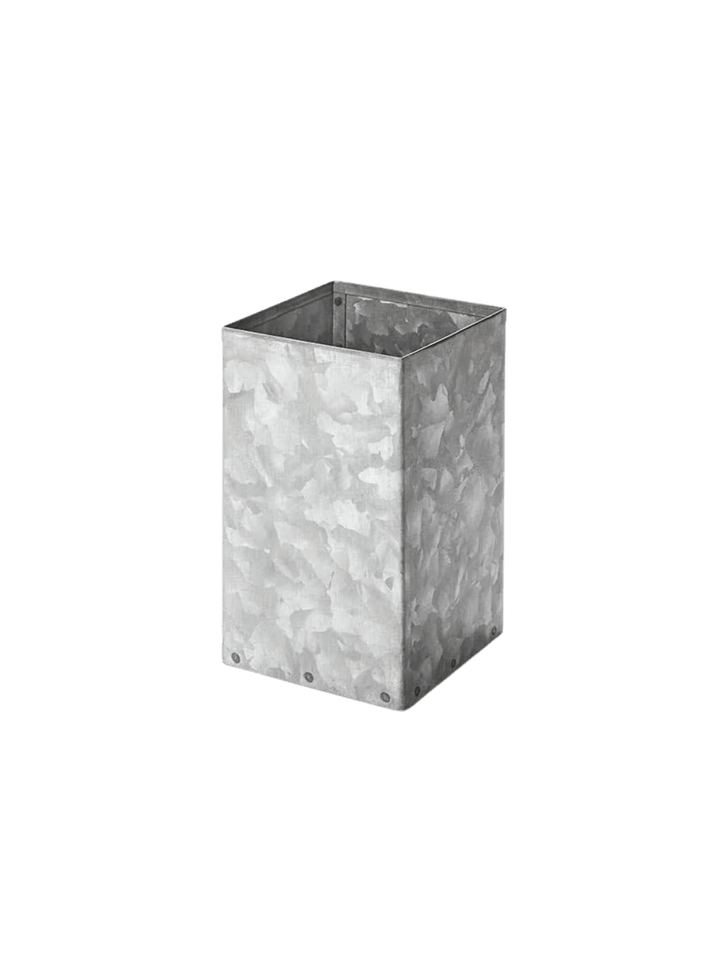 Fog Linen Work Tool Stand is a minimalist rectangular organizer made from durable galvanized steel with visible rivet details | Twentyseven Toronto