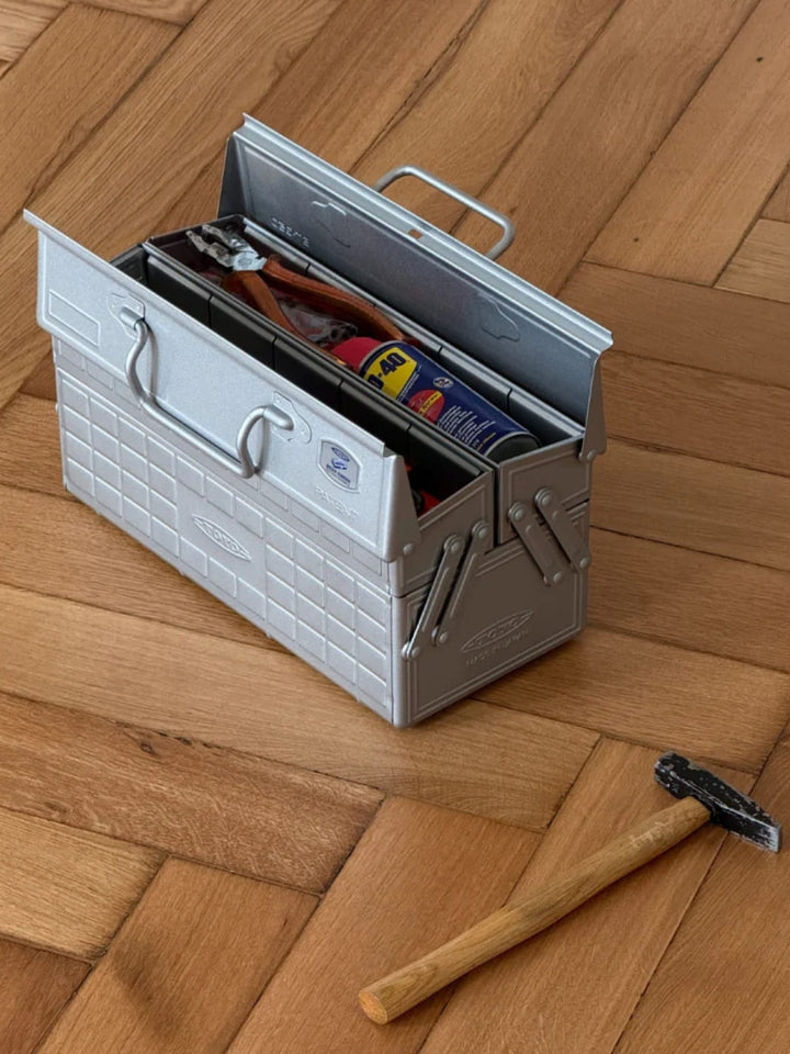 Toyo Steel Two Tier ST-350 Toolbox - Silver | Twentyseven Toronto