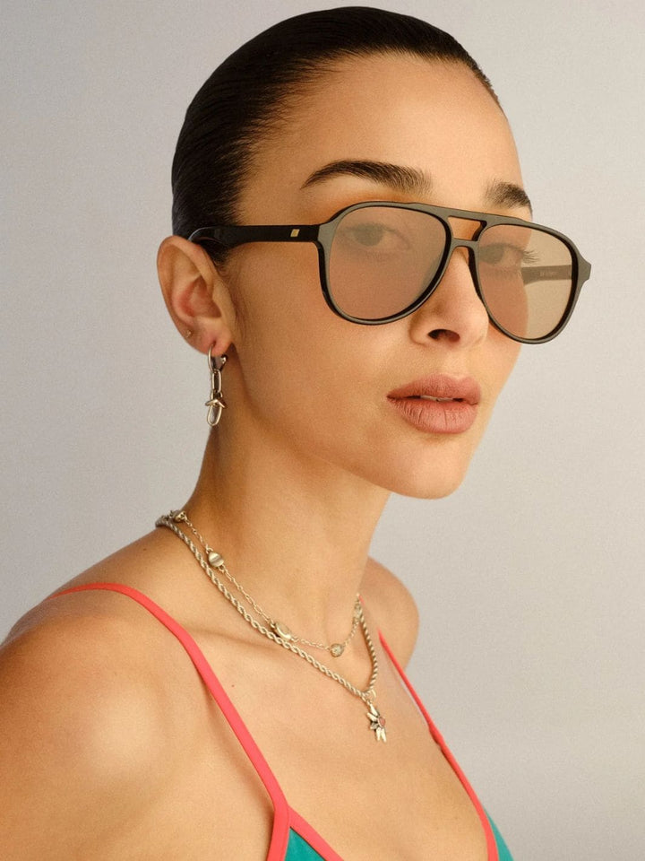 Le Specs Tragic Magic Sunglasses in Black Tan Tint | Twentyseven Toronto