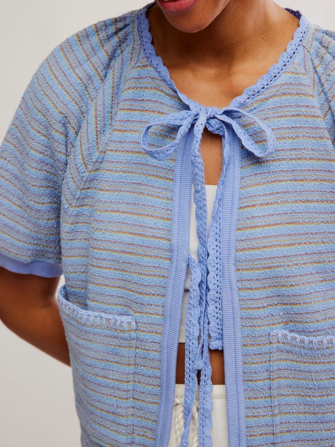 Free People Tropic Sweatshirt in Baby Blue Combo | Twentyseven Toronto