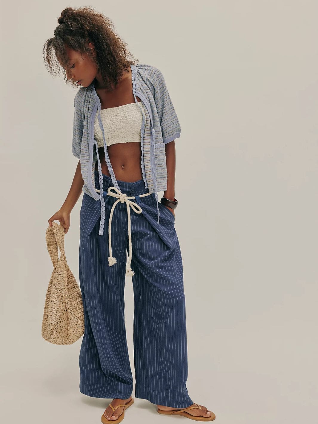 Free People Tropic Sweatshirt in Baby Blue Combo | Twentyseven Toronto